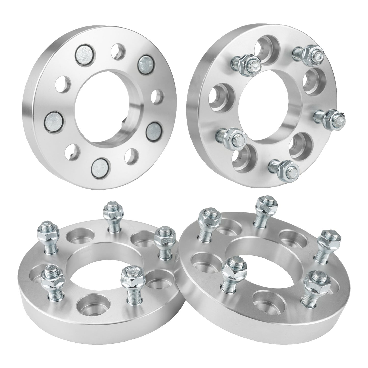KAX 5x4.5 To 5x4.75 Wheel Adapters, 1 Inch 5 Lug Centric Wheel Adapters (Changes Bolt Pattern) Fit For Town & Country, Grand Caravan, Caravan, 300M, Voyager, With M12x1.5 Studs 74mm Hub Bore, 4pcs