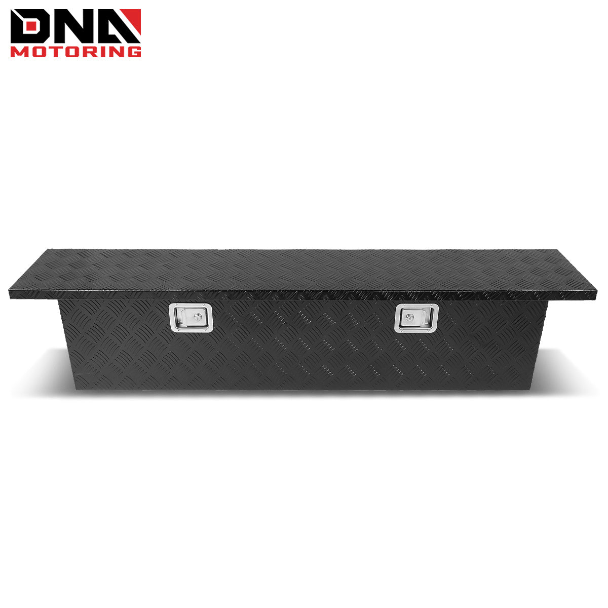 DNA Motoring Aluminum Pickup Truck Bed Trailer Key Lock Storage Tool Box