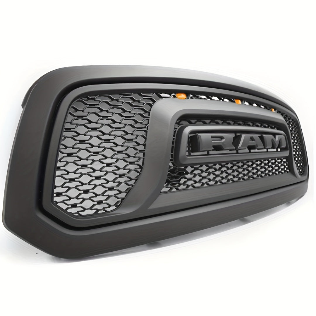 Rebel Grille For 2013-2018 Dodge Ram 2500 3500 Power Wagon Grill Replacement W/LED Lights&Letters Black
