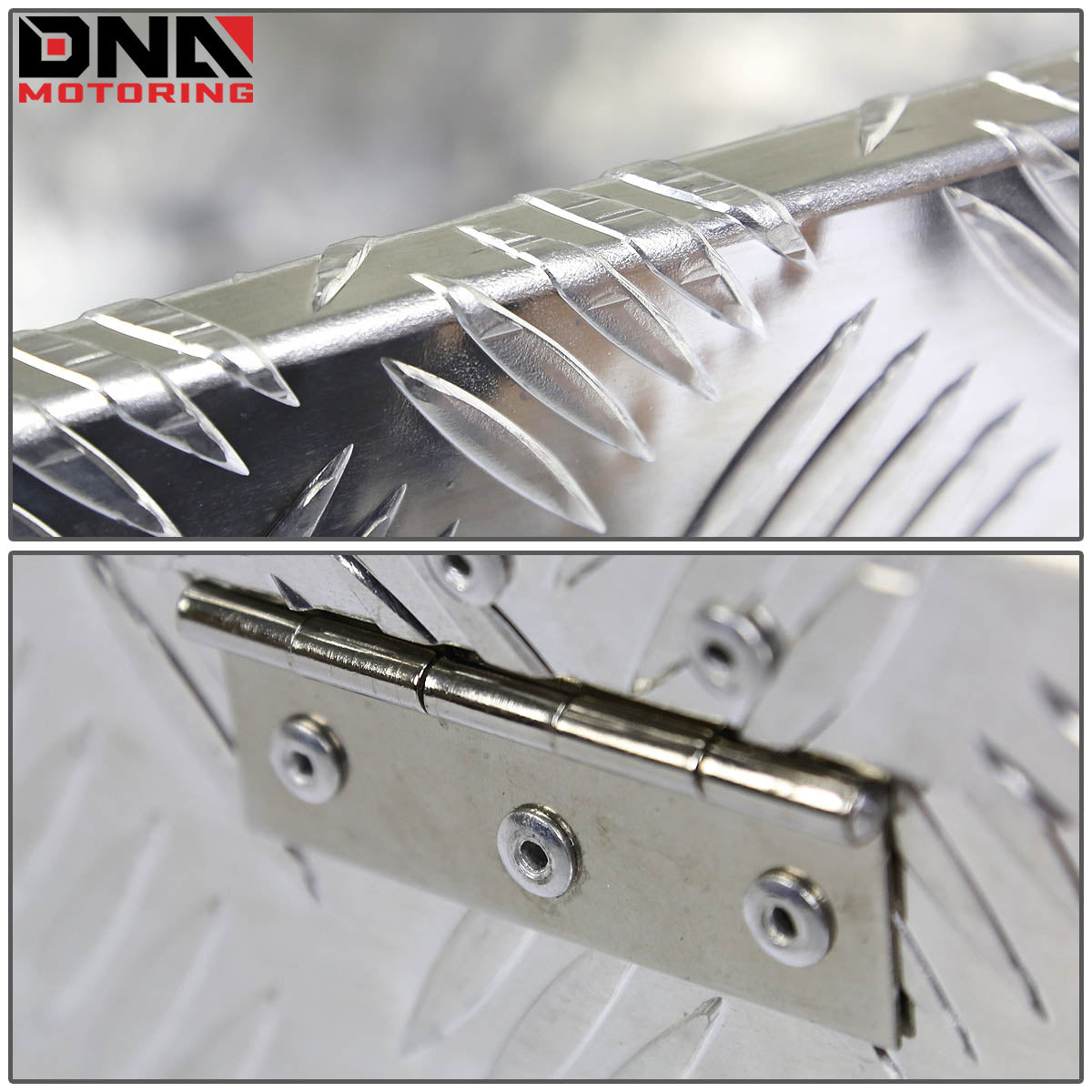 DNA Motoring Aluminum Pickup Truck Bed Trailer Key Lock Storage Tool Box