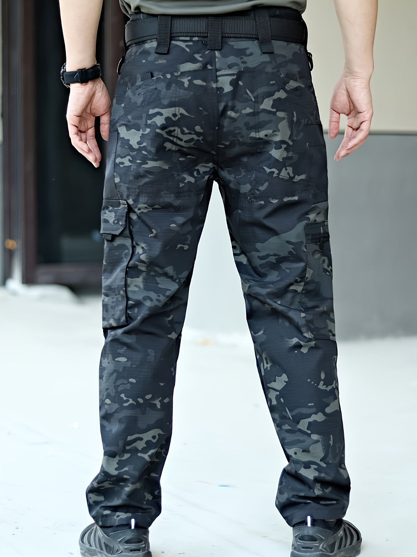 Men's Multi-Pocket Cargo Pants - Waterproof, Durable & Tear-Resistant for Outdoor Activities like Hiking, Camping, Hunting | All-Season Polyester Workwear