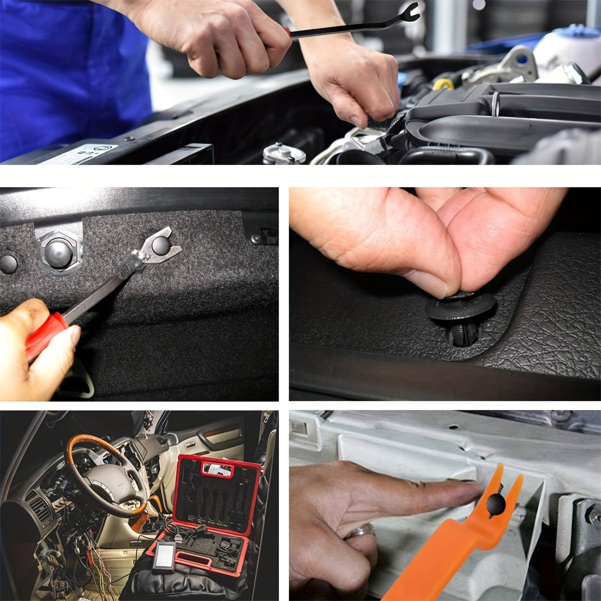 925pcs-100Pcs Auto Fastener Clip Kit Rivet Clips Auto Body Push Retainer Pin Rivet Bumper Door Trim Panel Retainer Repair