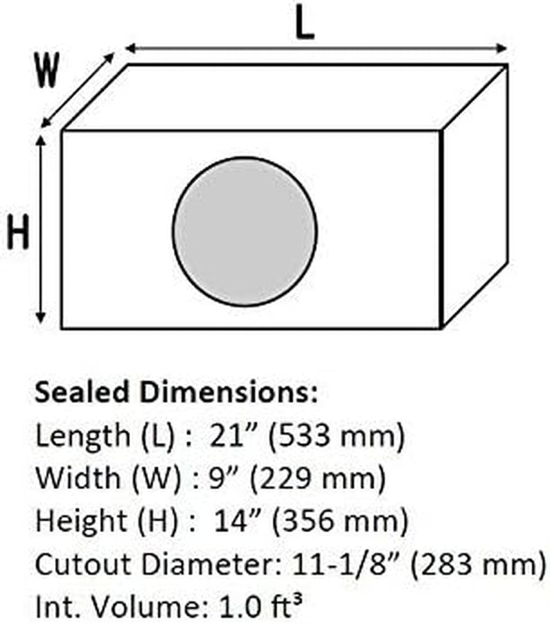 D12F Phantom Series 12 Inch Car Subwoofer - 1000 Watts Max, Single 4 Ohm Voice Coil, Sold Individually, Hook up to Amp