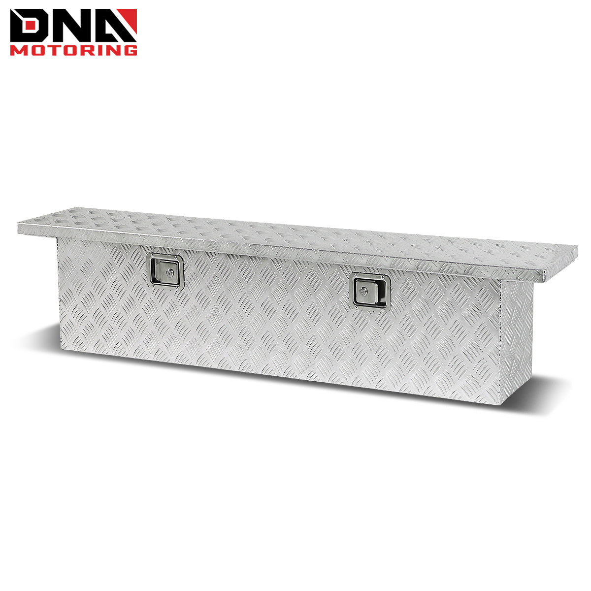 DNA Motoring Aluminum Pickup Truck Bed Trailer Key Lock Storage Tool Box