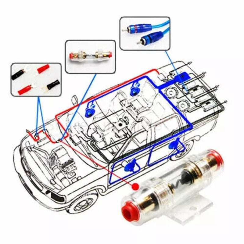 Car Audio Cable Kit 1500W Amp Amplifier Install RCA Subwoofer Sub Wiring 8 Gauge