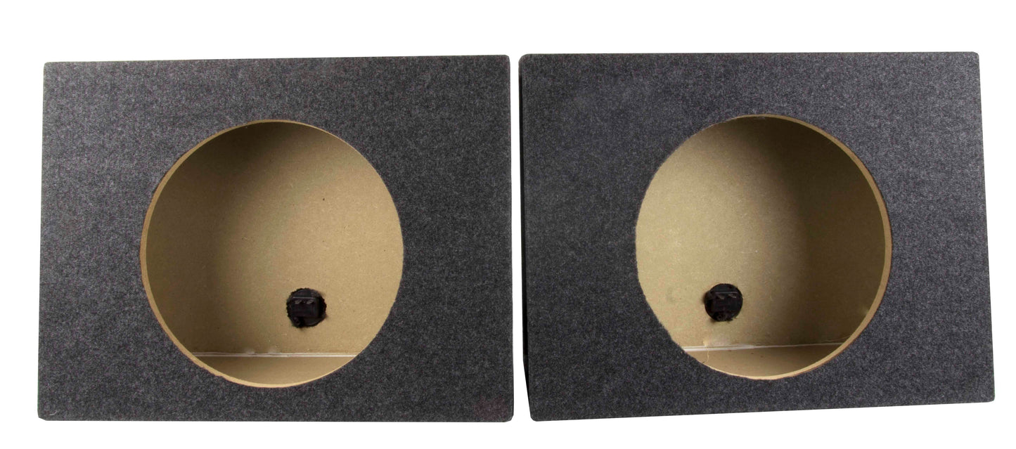 QTW12 Single 12" Sealed Car Audio Subwoofer Sub Box Enclosures, Pair