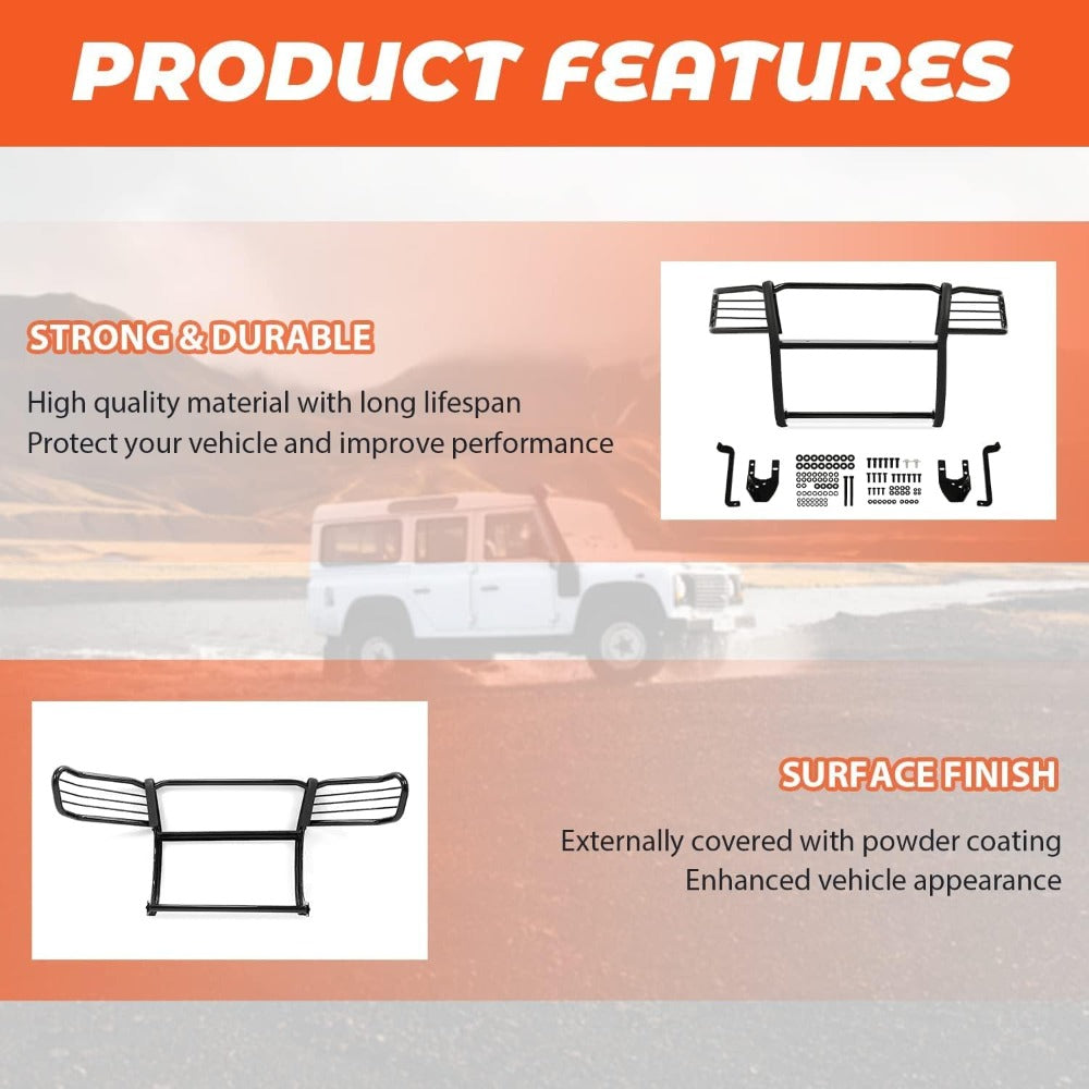 Brush Grill Guard Compatible with 2005-2014 Taco ma Front Bumper Grille Guard Protection Bull Bar Powder Coated Steel Black