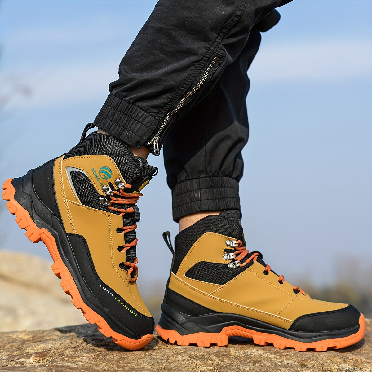 [Steel Toe Hiking Work Boots] Indestructible Steel Toe Mens Hiking Work Boots Safety Shoes Sneaker