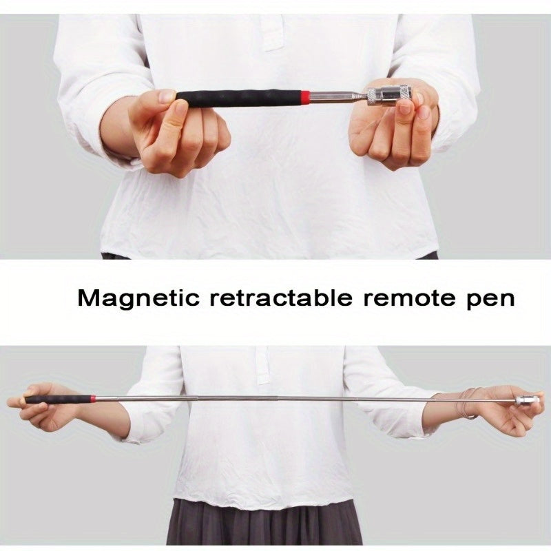 8lb Magnetic Pickup Tool with Ergonomic Orange Grip - Durable, Extendable Stainless Steel Rod for Easy Retrieval