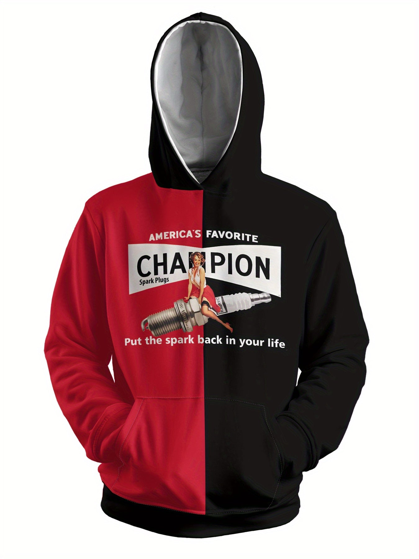 Men's Graphic Hoodie - Long Sleeve Active Sweatshirt with Kangaroo Pocket for Outdoor, Comfortable and Stylish Wear