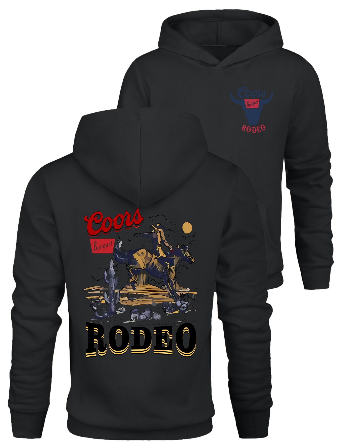 Cozy RODEO Hoodie - Fashion Hoodies for Men, Long Sleeve, Trendy, Casual, Versatile, Autumn Winter Essential, Soft and Warm Sweatshirt for Outdoor Activities