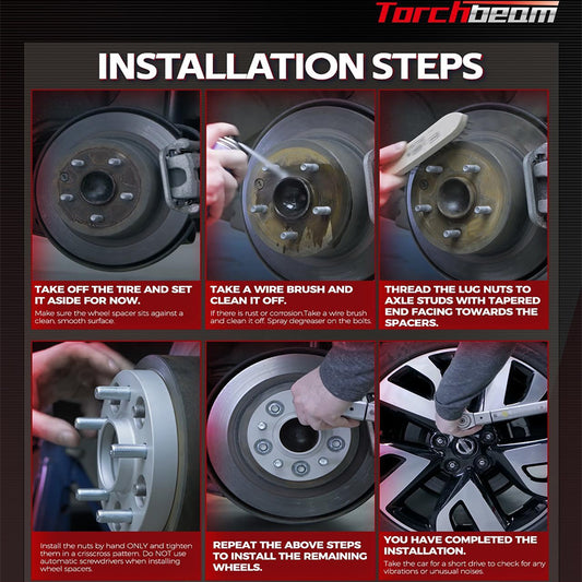 Torchbeam 5x5 To 5x4.75 Wheel Spacers, 1" Wheel Adapters (Changes Bolt Pattern) Thread Pitch M12x1.5 Hub Bore 78.3mm, 5 Lug Wheel Spacer For Town & Country, Pacifica, Routan, Caprice, C/v, Roadmaster, Grand Caravan, Impala, J
