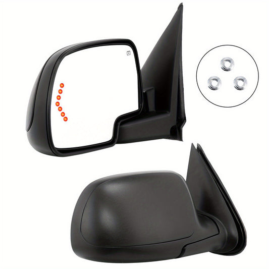 power heated towing mirrors with turn signal for 2003 - 07 chevy Silverado GMC Sierra suburban for tahoe replacement door side view mirror set foldable mirror