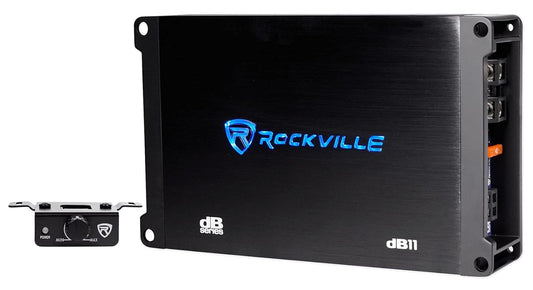 Db11 1400W Mono 2-Ohm Car Amplifier, High-Speed MOSFET, Adjustable 12Db Crossover, LED, Remote Sub Control, Perfect for Car Audio and Subs