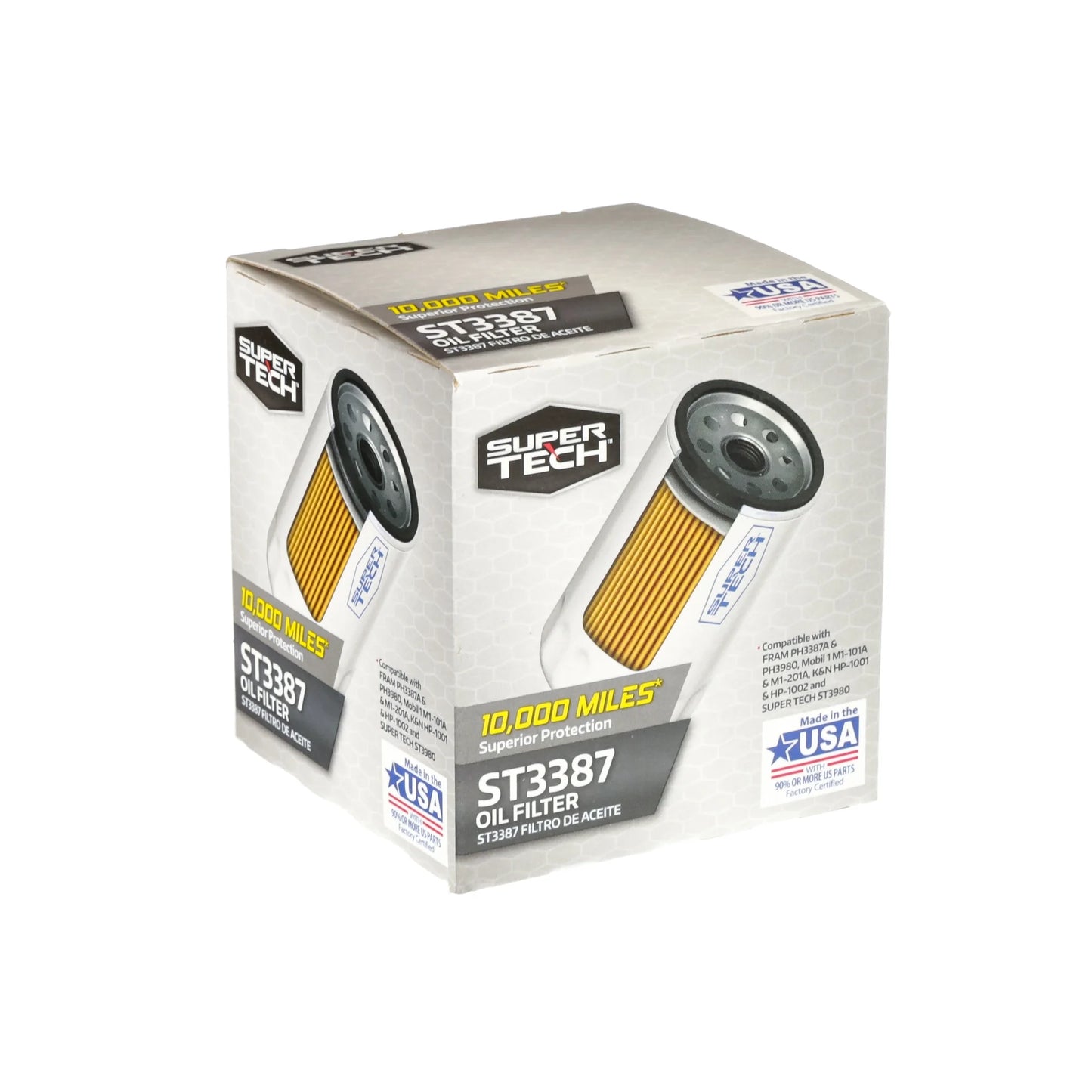 (3 Pack)  ST3387 10K Mile Spin-On Motor Oil Filter Fits GM and Isuzu Fits Select: 1988-2000 CHEVROLET GMT-400, 1995-2000 CHEVROLET TAHOE