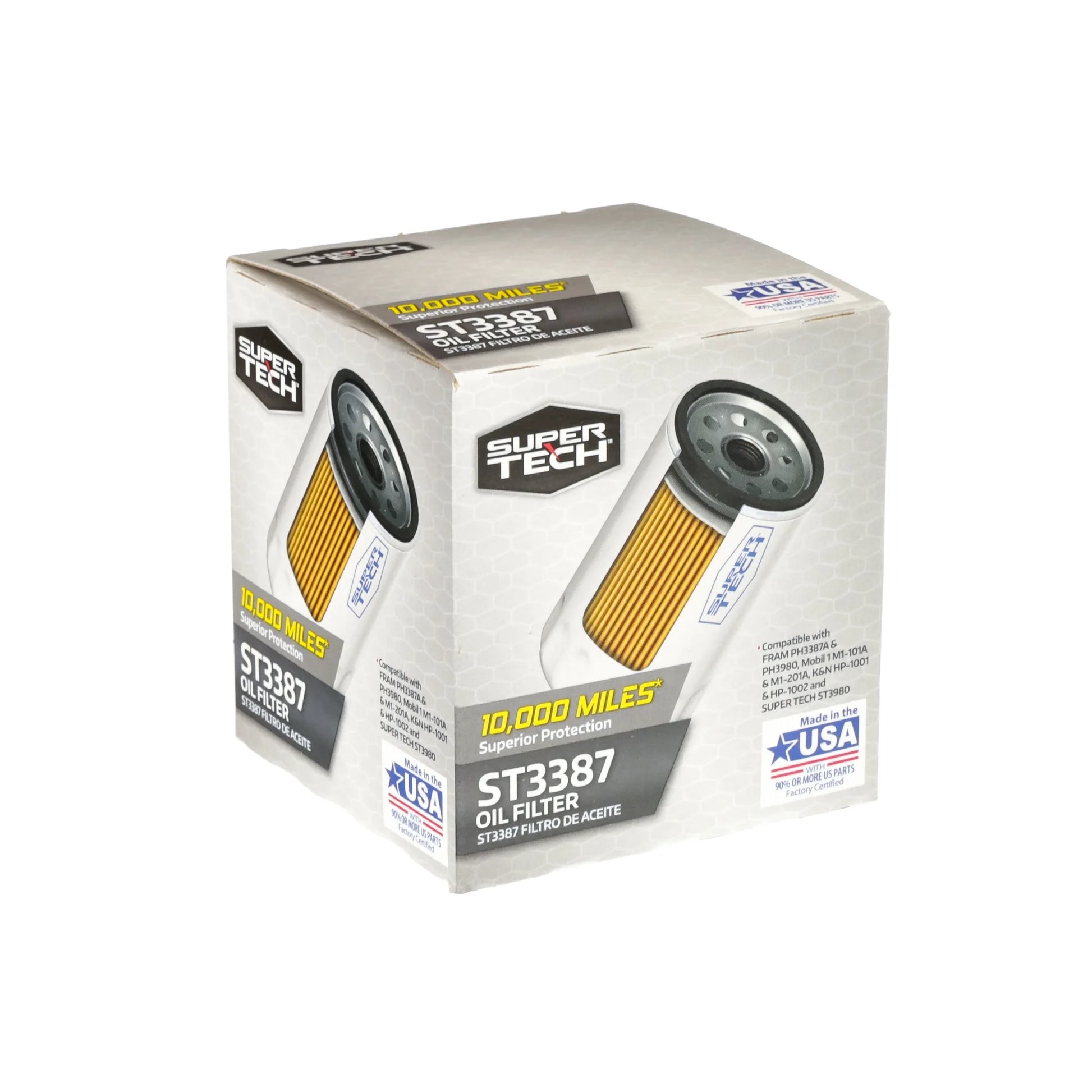 (3 Pack)  ST3387 10K Mile Spin-On Motor Oil Filter Fits GM and Isuzu Fits Select: 1988-2000 CHEVROLET GMT-400, 1995-2000 CHEVROLET TAHOE