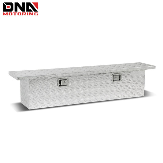 DNA Motoring Aluminum Pickup Truck Bed Trailer Key Lock Storage Tool Box