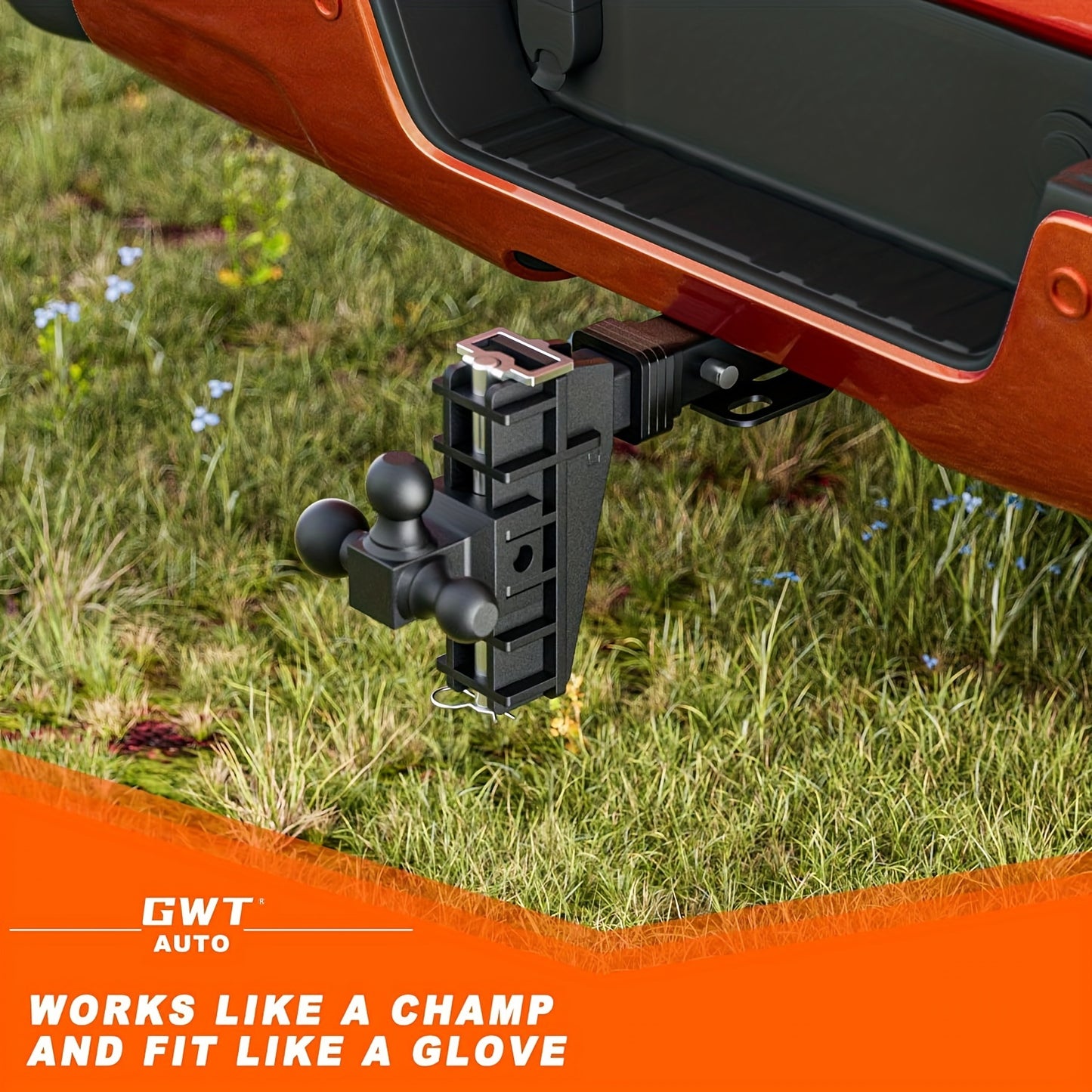 Heavy Duty 2" Trailer Hitch Receiver - 6" Drop Adjustable Tri-Ball Mount, 17000 LBS Capacity, Durable Iron Construction, Smoother Towing for RVs, Trucks & Boats, Easy Installation, Corrosion-Resistant, Sleek Black Finish