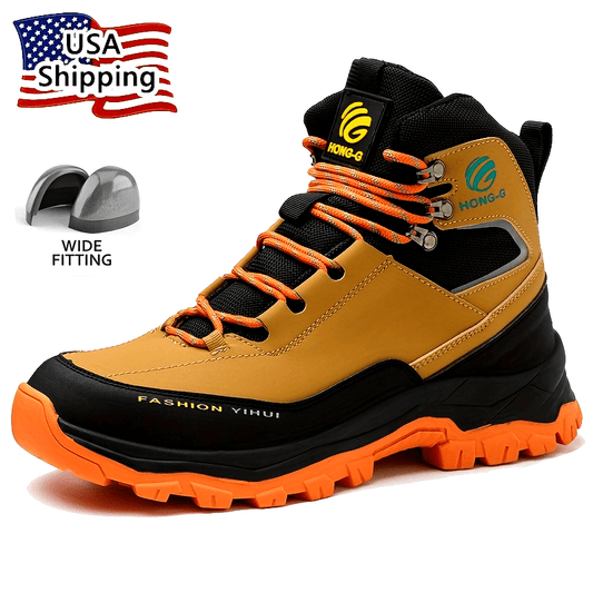 [Steel Toe Hiking Work Boots] Indestructible Steel Toe Mens Hiking Work Boots Safety Shoes Sneaker