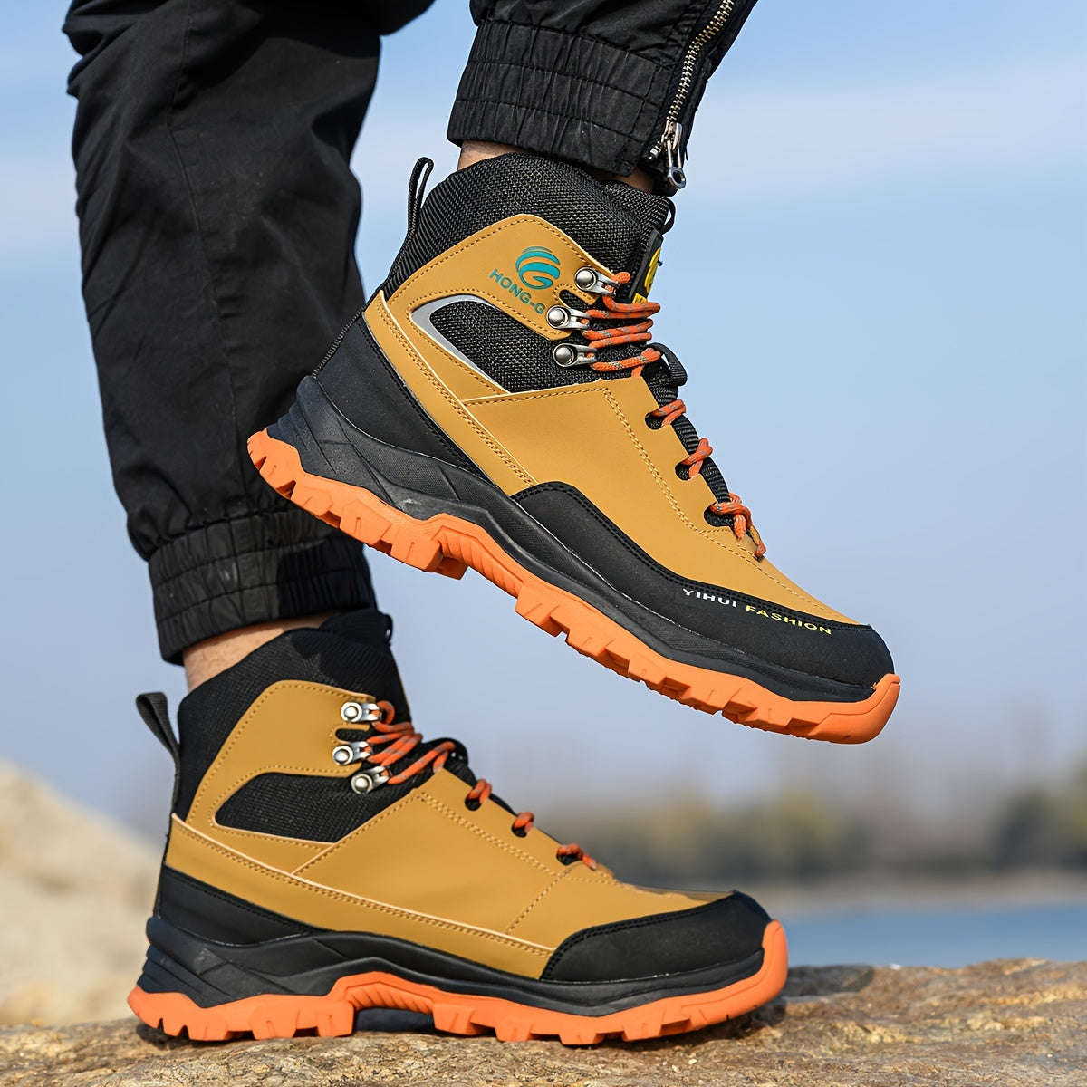 [Steel Toe Hiking Work Boots] Indestructible Steel Toe Mens Hiking Work Boots Safety Shoes Sneaker