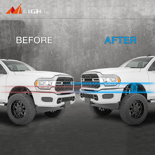 2.5 Inch Front Leveling Lift Kit For 2014 2015 2016 2017 2018 2019 2020 2021 2022 2023 Ram 2500 4WD 2013-2022 Ram 3500 4WD Spring Spacers And Shock Extenders Lift Kits Nilight