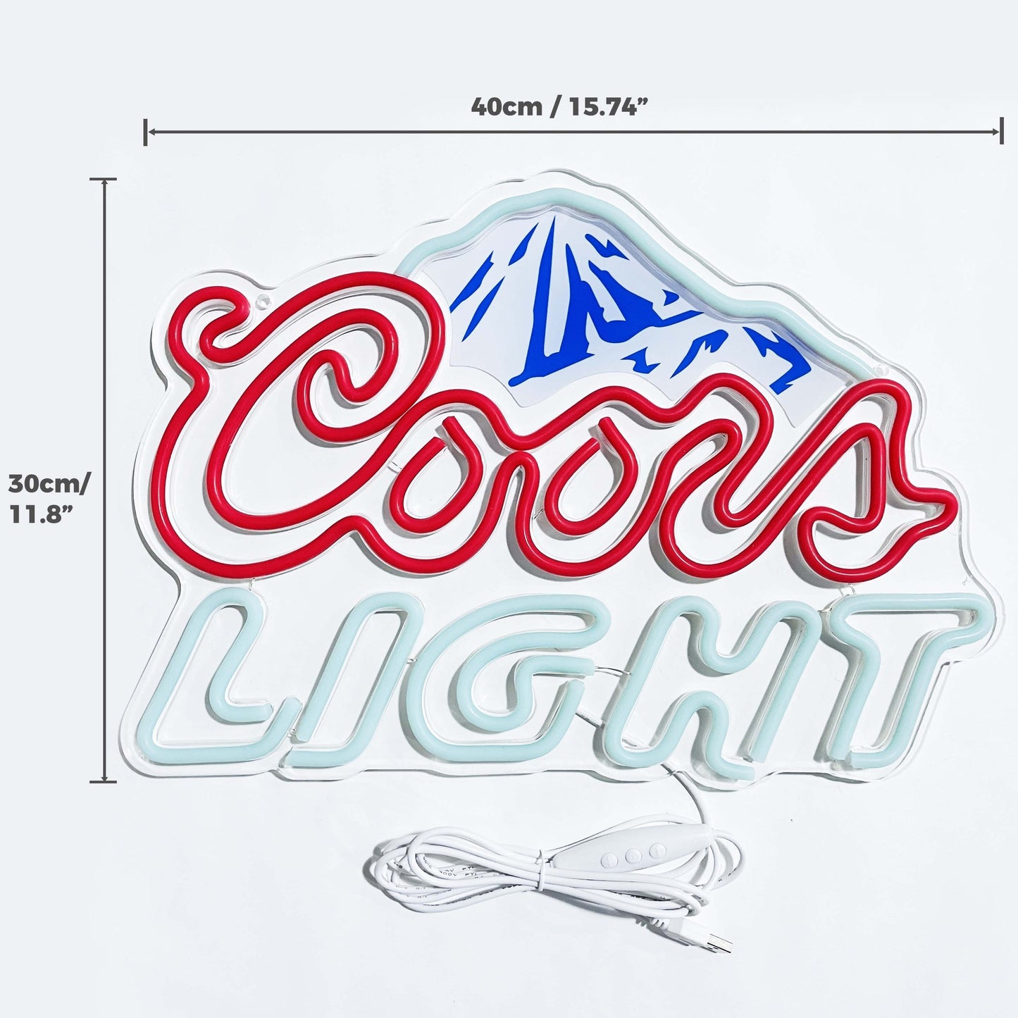 Mountain Chill Beer Neon Sign - LED Backlit Beer Bar Sign with Mountain Pattern Printing - Man Cave Decoration, Home Bar Sign, Unique Gift for Beer Lovers