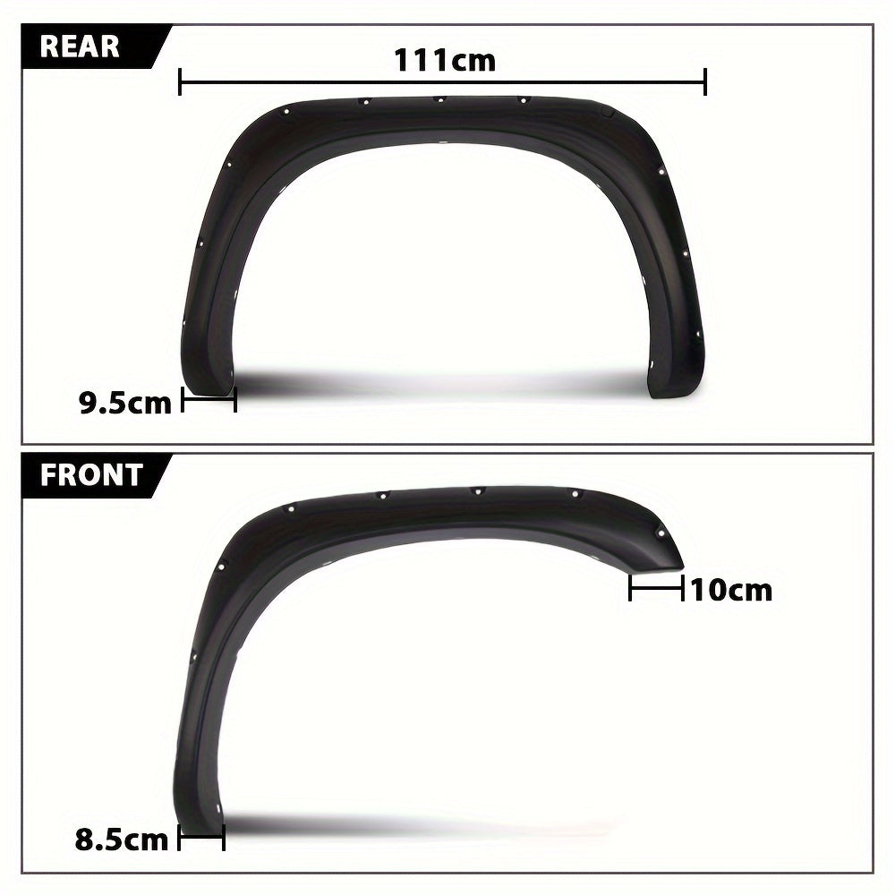 Fender Flares for Dodge Ram 2002-2008 1500 and 2003-2009 Ram 2500 3500 - Textured Black, Durable, Not Compatible with 2006-2009 8ft Long Bed Models and Dually Models