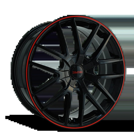 Tr60-3260 17X7.5 5X100/5X114.3 42Et 72.62Cb Black/Red Ring