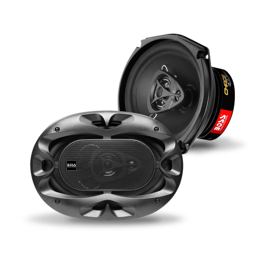 CH6930B Chaos Series 6 X 9 Inch Car Stereo Door Speakers - 400 Watts Max, 3 Way, Full Range Audio, Tweeters, Coaxial, Sold in Pairs