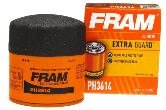 Extra Guard Oil Filter, PH3614, 10K Miles, Replacement Oil Filter Fits Select Vehicles