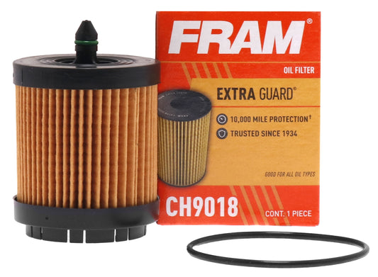 Extra Guard Oil Filter, CH9018, 10K Miles, Replacement Oil Filter Fits Select Vehicles