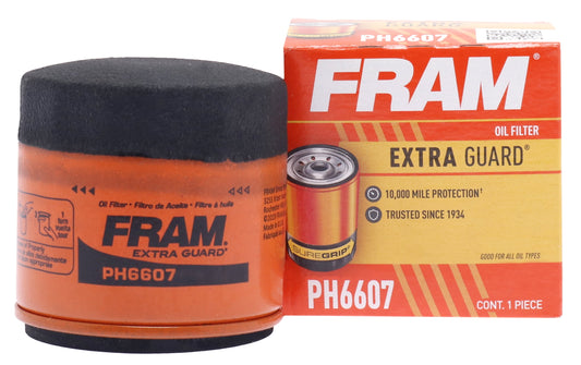 Extra Guard Oil Filter, PH6607, 10K Miles, Replacement Oil Filter Fits Select Vehicles