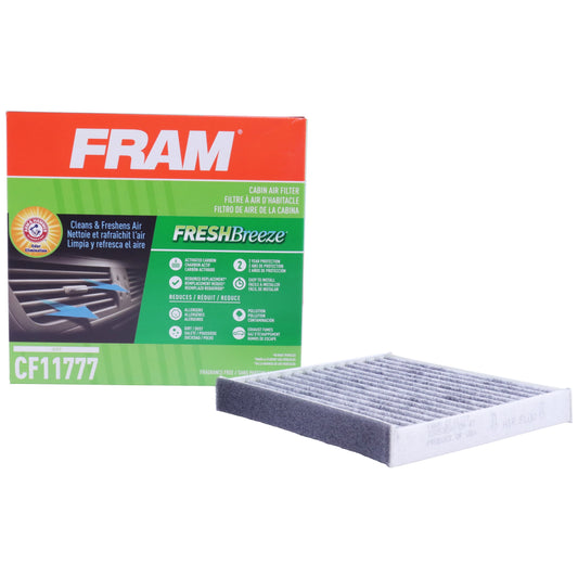 Fresh Breeze CF11777 Cabin Air Filter for Select Jeep Vehicles with Arm and Hammer Baking Soda