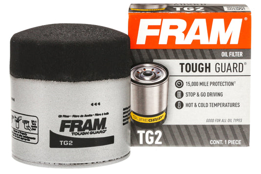 Tough Guard Oil Filter, TG2, 15,000 Mile Replacement Oil Filter Fits Select: 1993-2014 FORD F150, 2008-2012 DODGE RAM 1500