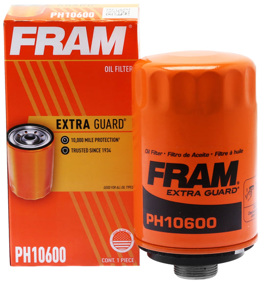 Extra Guard Oil Filter, PH10600, 10K Miles, Replacement Oil Filter Fits Select Vehicles