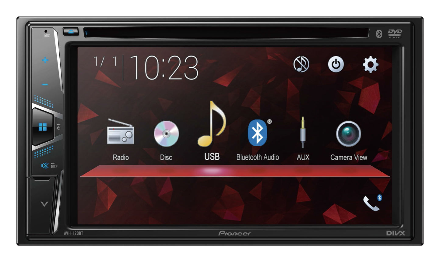 AVH-120BT Double Din 6.2" Touchscreen Bluetooth Car Stereo, Android Compatible (New)