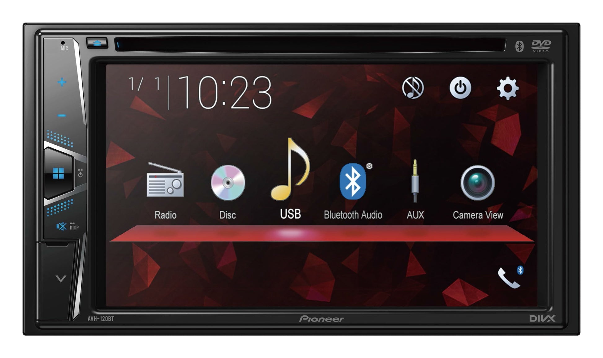 AVH-120BT Double Din 6.2" Touchscreen Bluetooth Car Stereo, Android Compatible (New)