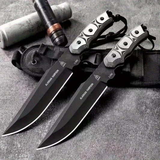 Fixed knife Outdoor Jungle Camping Portable Multi-function EDC Survival Knife Personal Tactical Defense Hunting Straight knife