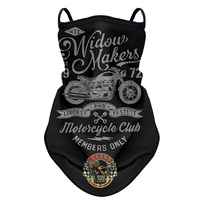 Retro Moto Cycling Sunscreen Mask Motorcycle Headscarf Summer Anti-UV Outdoor Neck Head Cover Riding Face Shield Sport Headwrap