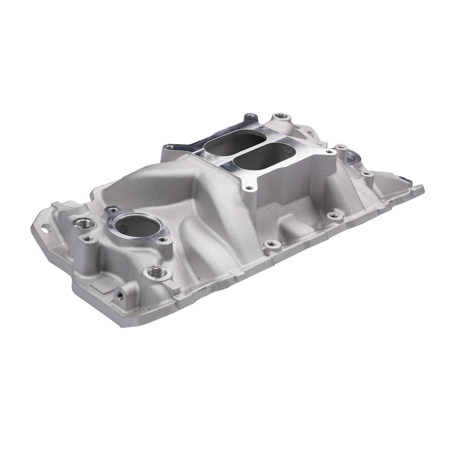 AP02 Dual Plane Front Intake Manifold Fits for Small Block Chevy SBC 262-400 1955-1986 2701