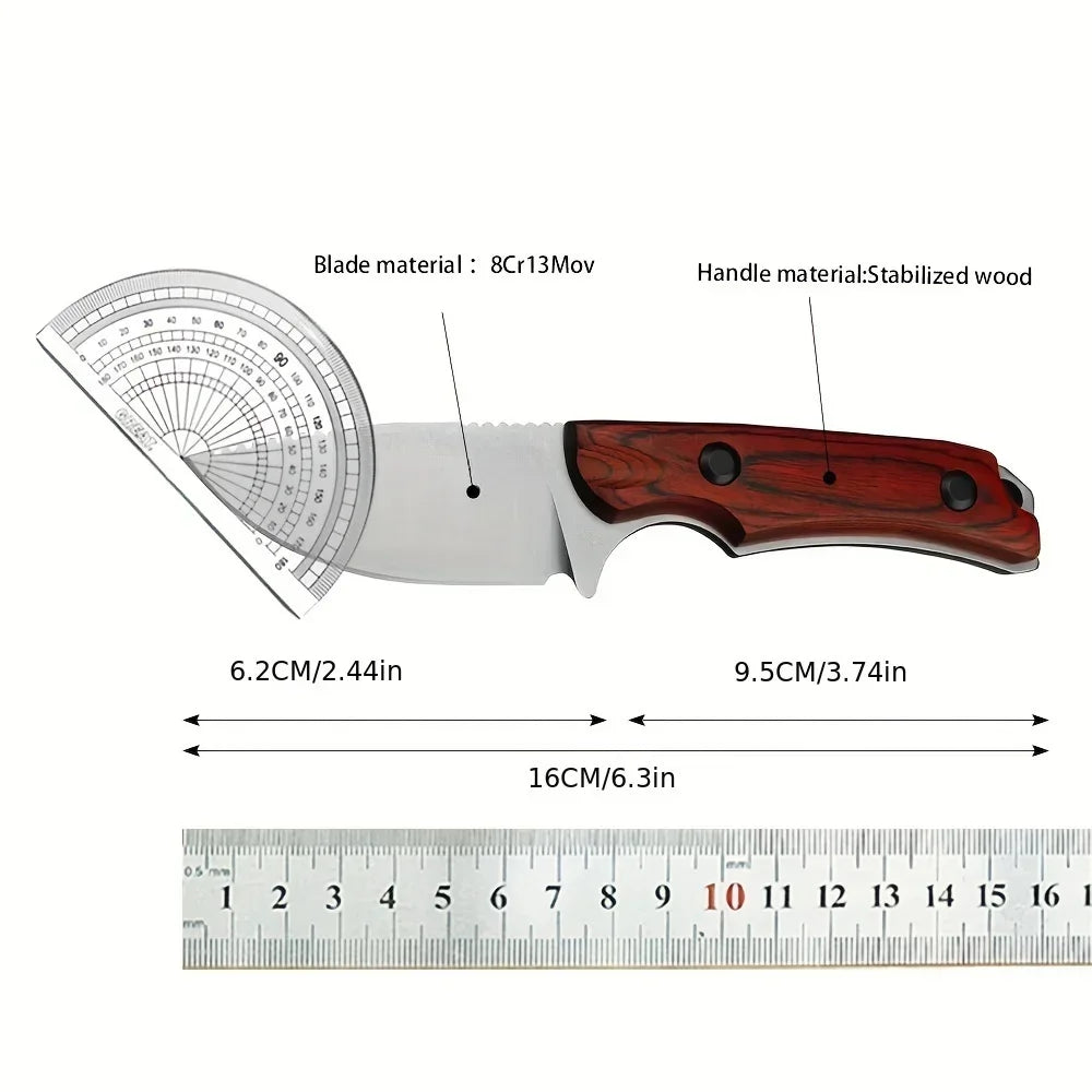 Fixed Blade Knife BM 15017 8Cr13Mov Blade Wood Handle Combat Military Tactical Hunting Camping Self-defense EDC Outdoor Tools