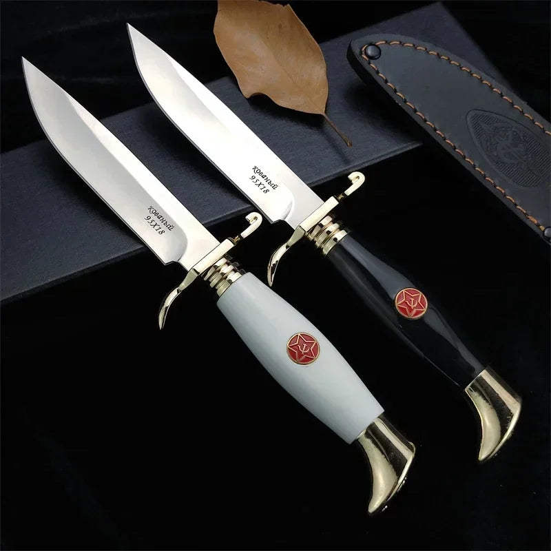 Russian Fixed Blade Knife NKVD Ussr Finka Self defense EDC Rusume Knife Camping Hunting Knives Survival Tactical Military Tools