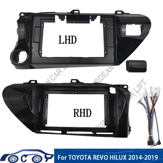 10.1 Inch Frame For TOYOTA REVO HILUX 2014-19 Car Radio Fascia DVD Dash Refitting Trim Kit Installation Mount Plate Stereo Bezel