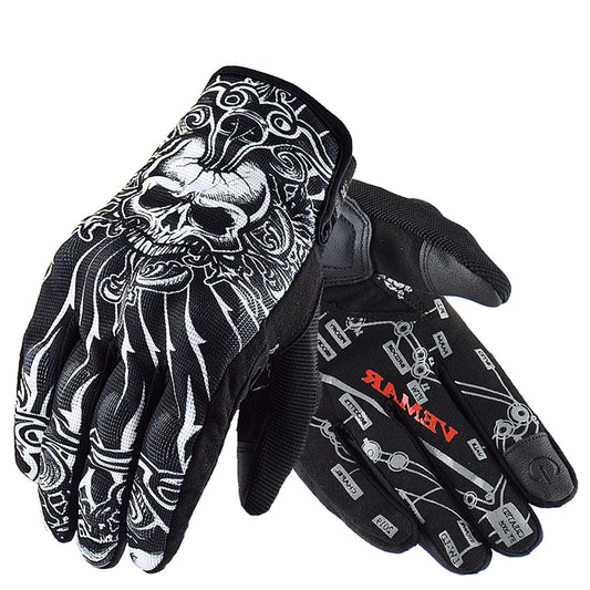 Summer Retro Motorcycle Riding Gloves Touchscreen Motocross Gloves Anti-fall Anti-drop Motorbike Gloves Non-slip Wear-resistant