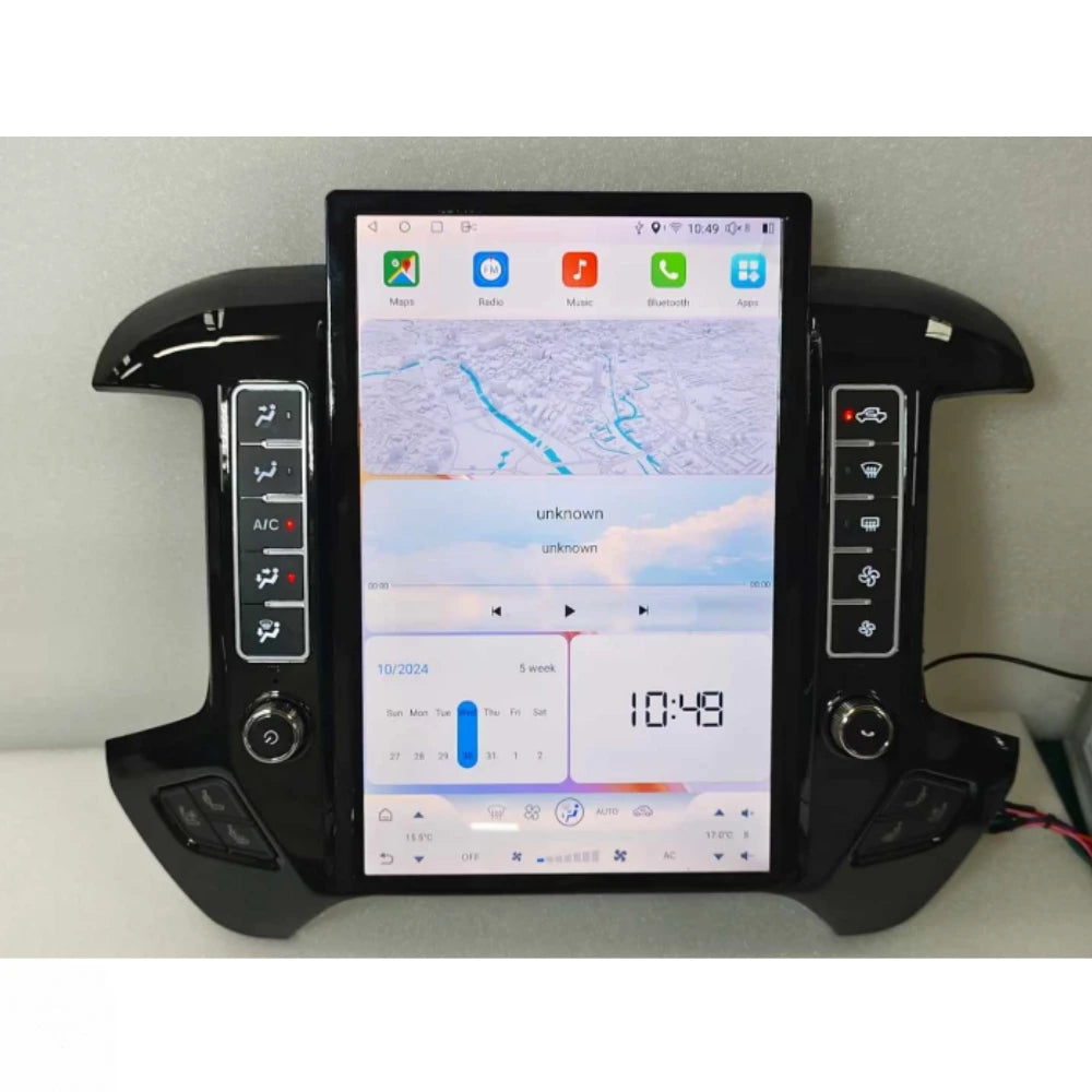 14.5" Vertical Screen Android 13 For Chevrolet Silverado GMC 2014-2020 Car Radio Navigation Multimedia Player Head Unit Qualcomm