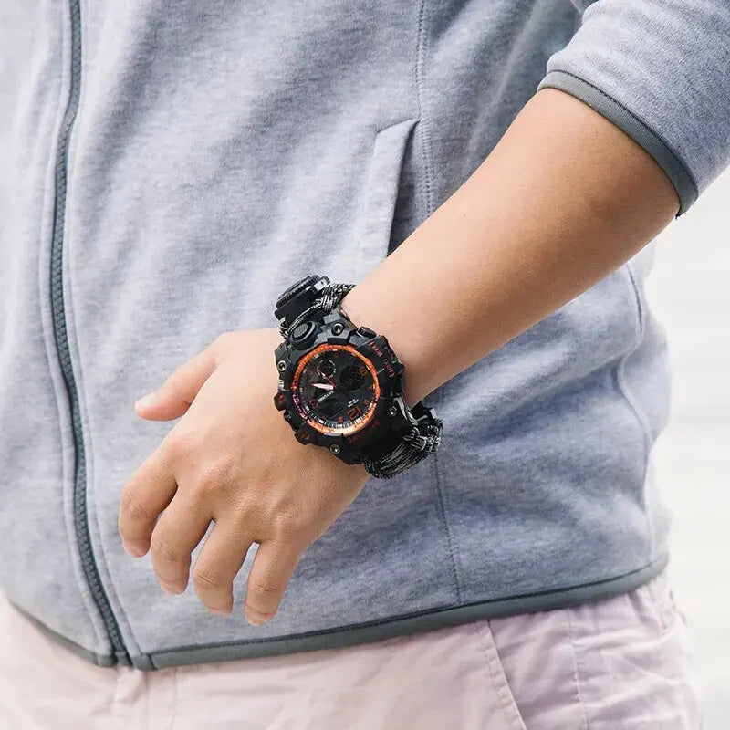 G Style Military Sport Watch Men Waterproof LED Digital Watch Outdoor Camping Compass Thermometer Quartz Wristwatch