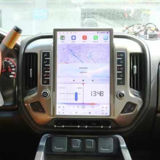 14.5" Vertical Screen Android 13 For Chevrolet Silverado GMC 2014-2020 Car Radio Navigation Multimedia Player Head Unit Qualcomm