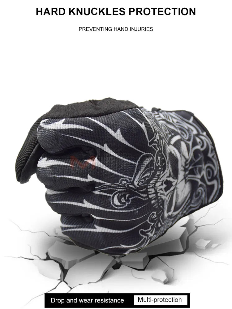 Summer Retro Motorcycle Riding Gloves Touchscreen Motocross Gloves Anti-fall Anti-drop Motorbike Gloves Non-slip Wear-resistant