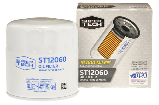 Supertech ST12060, 10K Mile Replacement Oil Filter for Buick, Cadillac, Chevrolet, and GMC