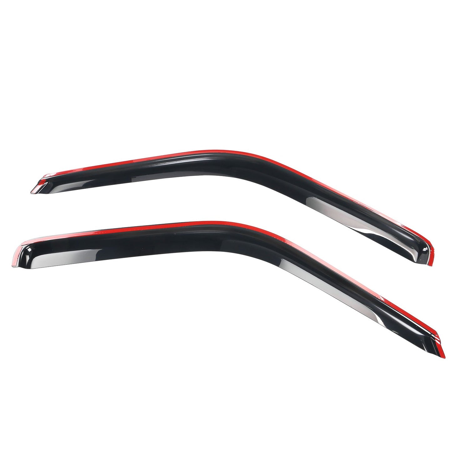 Fits 88-98 Chevy GMC C1500 K1500 95-99 Tahoe 92-99 Yukon Tape On External Window Visor 2PC Set Slim Style Acrylic Smoke Tinted Sun Rain Wind Guards Shield Vent